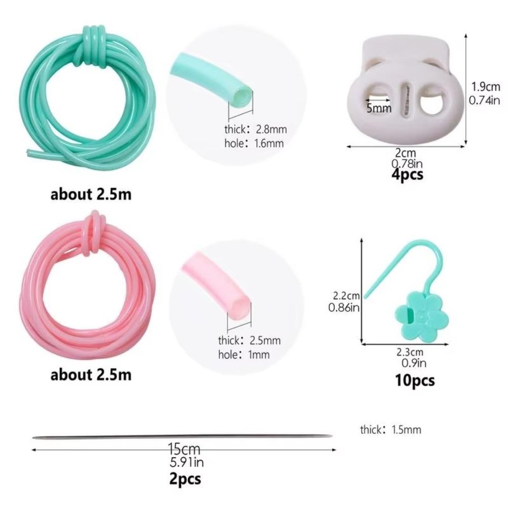 Colorful Stitches Stopper Set Silicone Knitting Needle Stopper Kit  Sewing Supplies