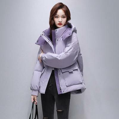 Korean-style Thickened Short Winter Cotton Coat Jacket with Hood for Women, Fashionable and Warm Small Size Cotton Coat