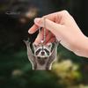 Car Hanging Ornament Raccoon Key Pendant Bag Charm Realistic Looking Adorable Animal Rearview Mirror Hanging Decor Car Interior Accessories