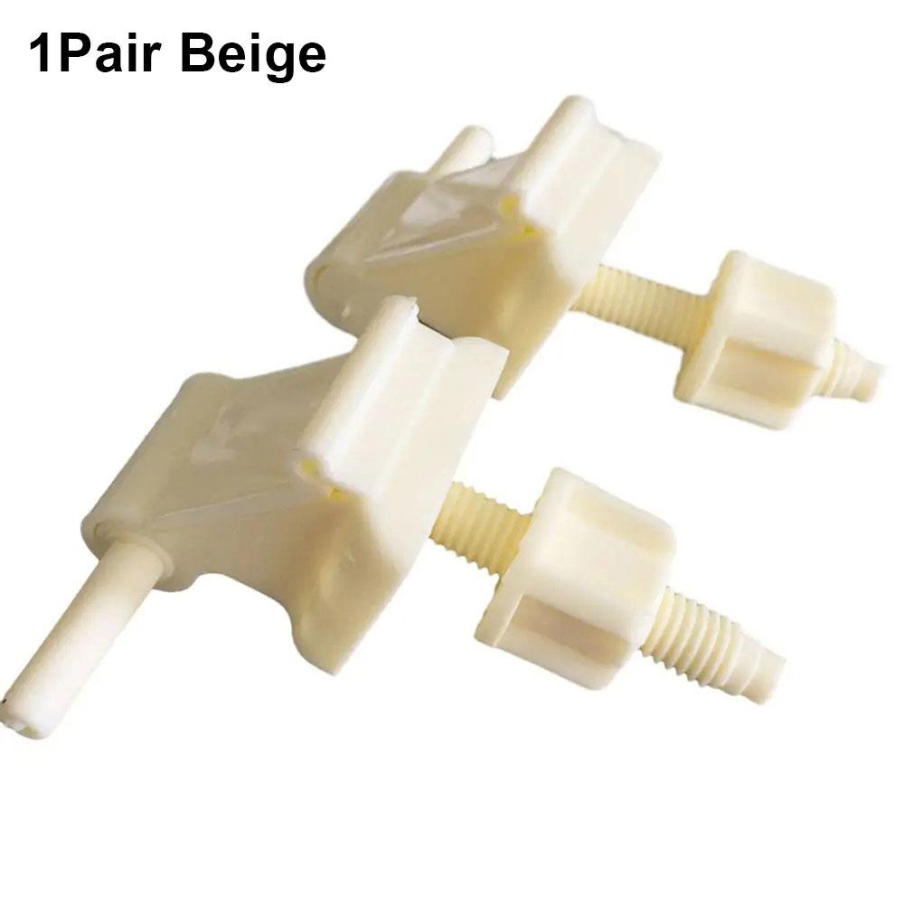 1Pair White Beige Hinge Bolts Screw Hinge Mounting Fittings  Bathroom Hardware Replacement Parts