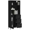 VidaXL Highboard Black 69.5x34x180 Cm Engineered Wood 3189518
