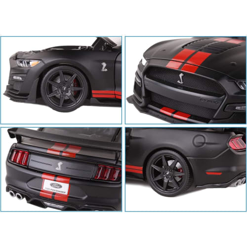 Maisto 1/18 Scale Diecast Model Car 2020 Ford Mustang Shelby GT500 Black (Limited Edition, Special Color, Not Catalog Included) - Model Car, Finished