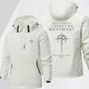 Men's outdoor jacket for autumn and winter, windproof, rainproofmulti-functional hoodsuitable for hiking and climbing printed design waterproof jacket