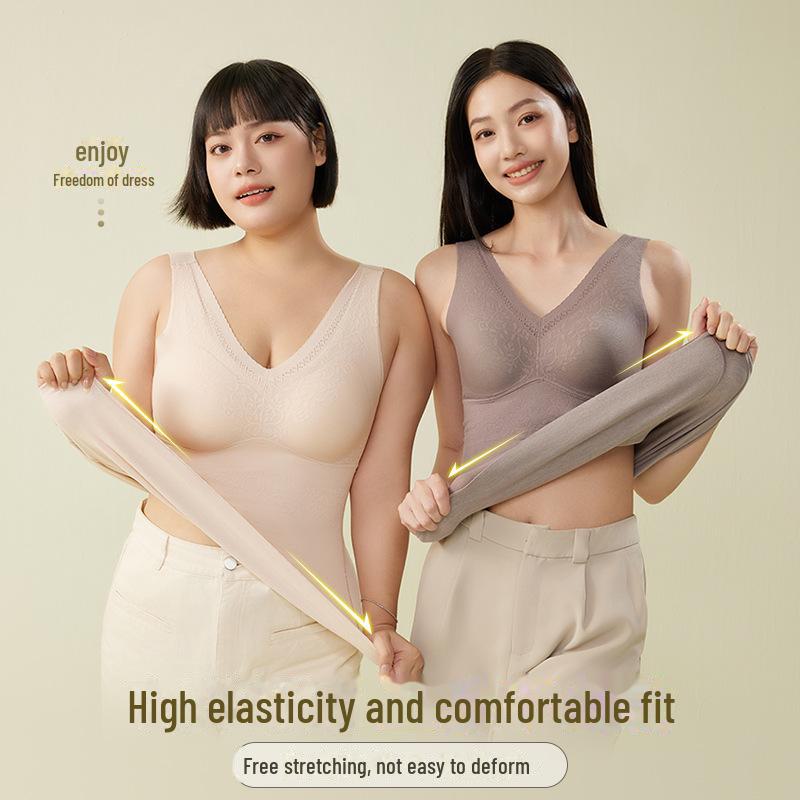 Gilet Termico Originale da Donna con Jacquard Lyocell Seta di Gelso e Imbottiture Pettorali Incorporate #840