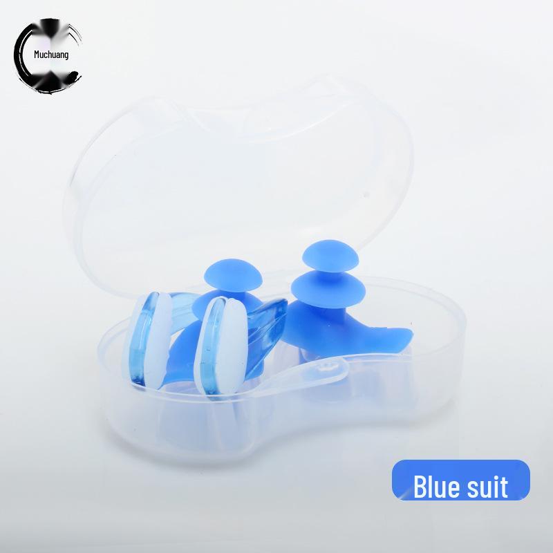 Silicone Waterproof Swimming Earplugs & Nose Clip Set - New Upgrade