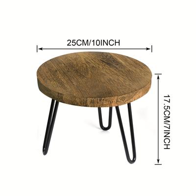 Hem İç Mekan Hem Dış Mekan Kullanımı İçin Ahşap Bitki Taburesi, Modern Bitkilere Uygun Orta Yüzyıl Tasarımına Sahip. Bu Alçak, Kısa Saksı Standı Boho'yu Birleştirir