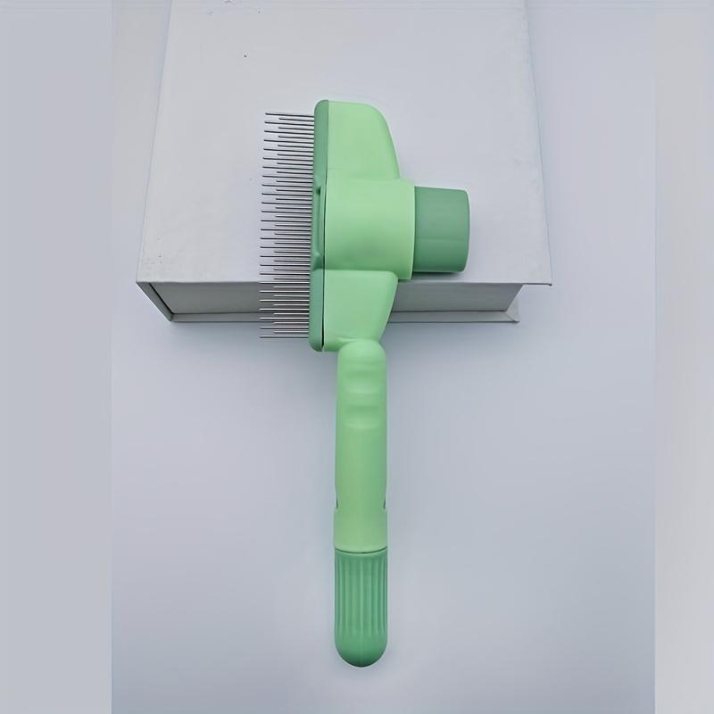 

1pc Cat & Dog Grooming Comb Gentle Detangling Massage Brush with Soft Bristles, Ergonomic Handle for LongHaired Pets, Durable Plastic Pet Care Tool зелёный