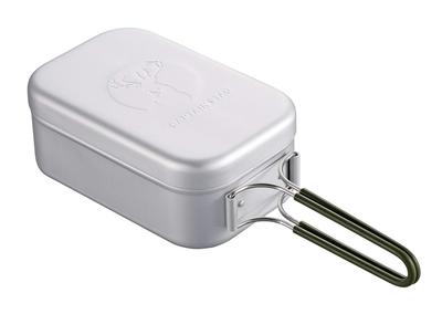 CAPTAIN STAG (CAPTAIN STAG) Mestin Aluminum Square Cooker 1 Go With Scale All Anodized UH-4113 Silver