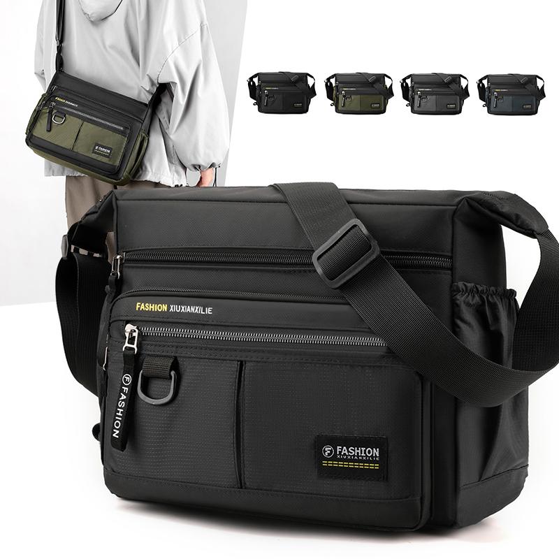 Men'S Shoulder Bag - Casual Crossbody Bag With Adjustable Shoulder Straps, Multiple Pockets, Suitable For Travel, School, And Da