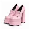 Fashion Double Waterproof Platform Thick Heel Mary Jane High-heeled Shoes Fashion Square Head Shallow Mouth Commuter Women Singles Shoes