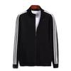 Men's Stylish Three-Stripe Stand-Collar Hoodie - Stain-Resistant, Lightweight, Handsome, Long-Sleeve Jacket