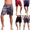 Men Beach Shorts Satin Soft Solid Color Underwear Elastic Waist Sleeping Plus Size Loose Pajamas Bottoms Men Clothes