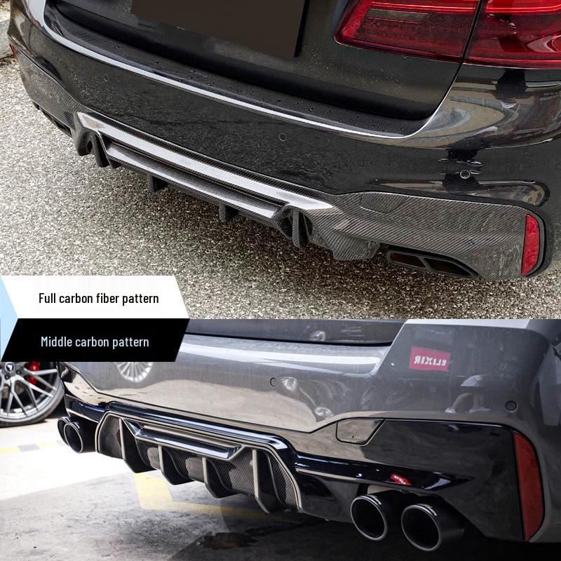 Compatible BMW New 5 Series Front & Rear Lip Kit (525/530Li) - Black Warrior MP Modification Kit.