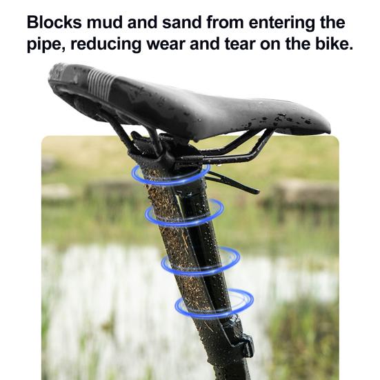 Silicone Bicycle Seatpost Fender Adjustable Lightweight Universal MTB Mountain Road Bike Seat Tube Mud Splash Guard Protector Bike Accessories