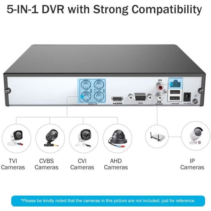 Caméra - K-Z - 4 4 271 - Haute résolution 900TVL - Vision nocturne 24 LED - Détection de mouvement avancée