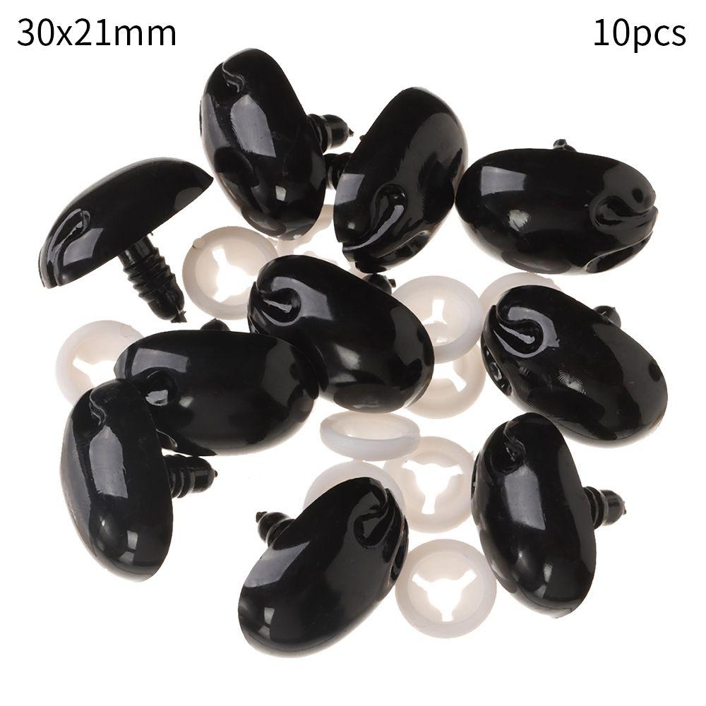 10pcs Plastic DIY Tool Bear Buttons DIY Doll Noses Safety Noses Parts Oval Nose Dolls Accessories
