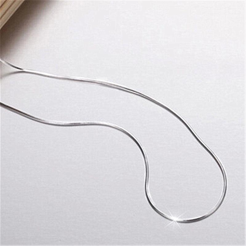 Korean Classic Platinum-Plated Copper Snake Chain Necklace