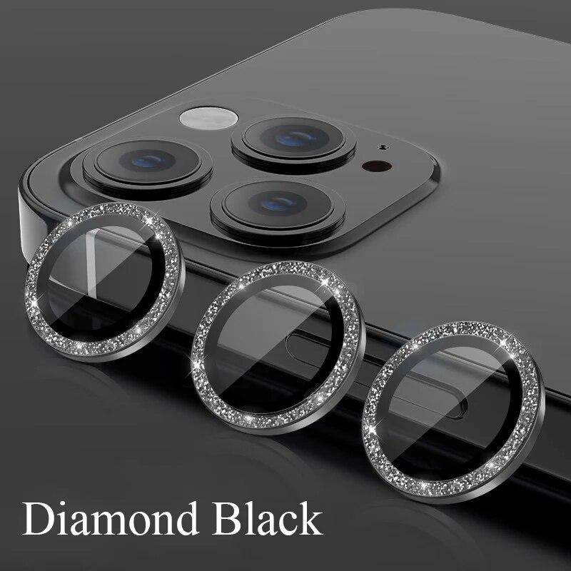 Linse Metal Ring Protector Glass For iPhone 11 12 13 14 15 Pro Max Mini Kamera Linsebeskyttelse For iPhone 14/15 Plus Kamera Film
