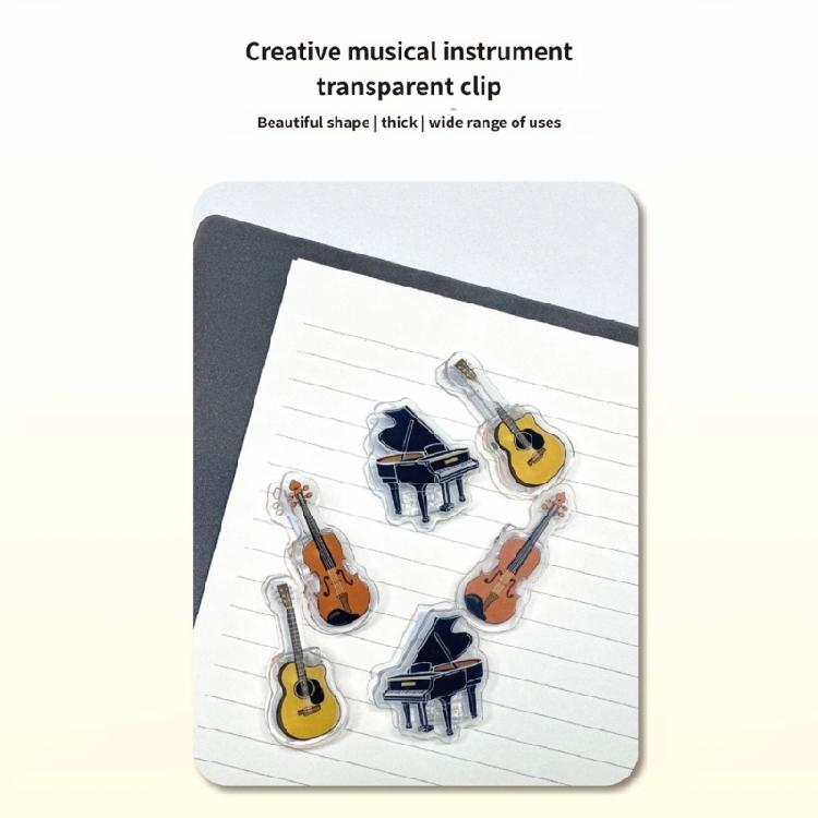 Practical Acrylic Binder Clip With Artistic Designs For Sheet Music And Craft Projects