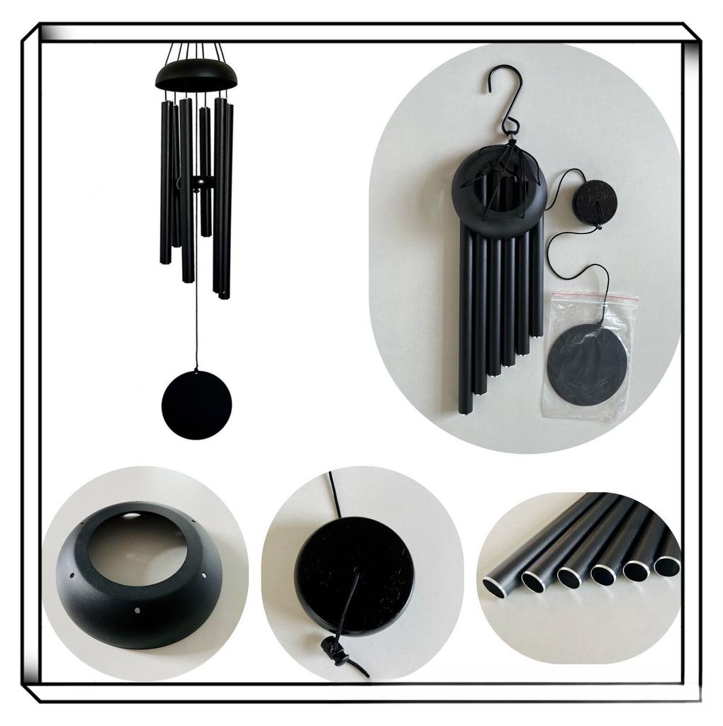 1pcs European & American Style Metal Wind Chimes - Creative Home Hanging Decor Outdoor Garden Musical Ornament Metal Craft Gift