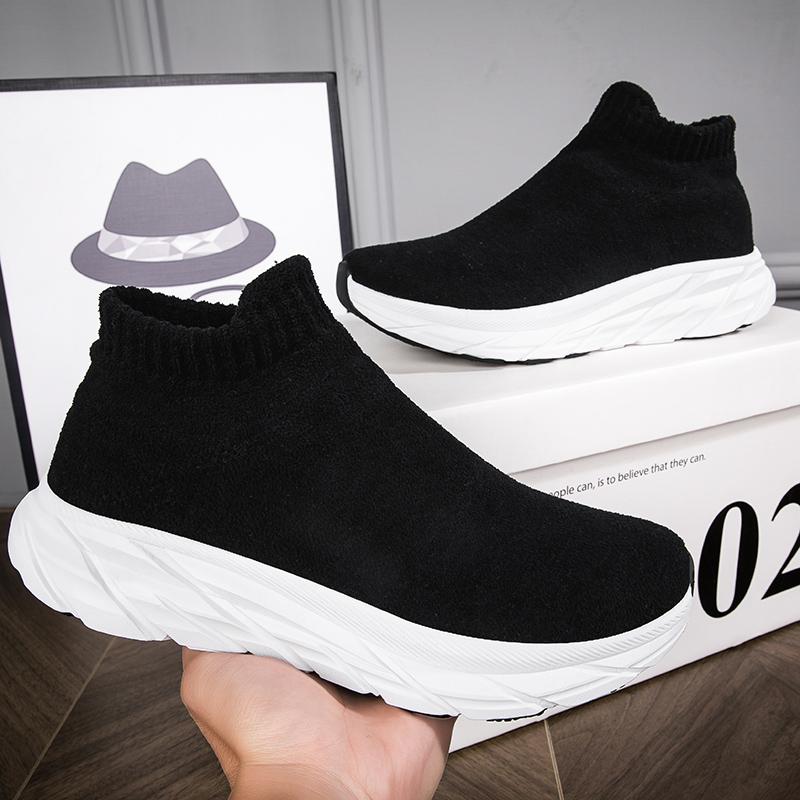 Winter velvet warm two cotton shoes high sleeve foot casual sports shoes