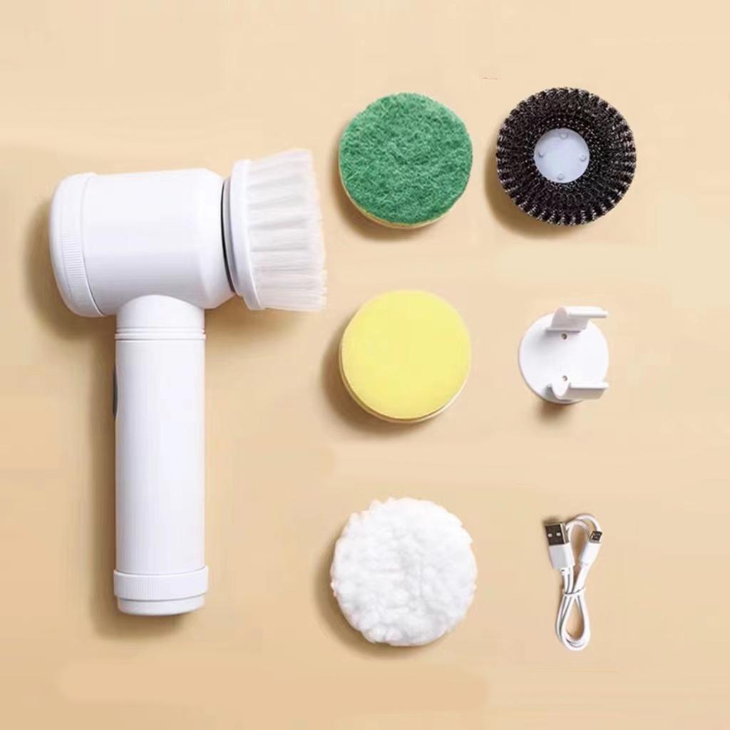 Elektrischer Spin Scrubber Akku-Reinigungsbürste Schrubber für Zuhause 8 Auswechselbare Bürstenköpfe für Badezimmer Dusche Badewanne Glas Auto