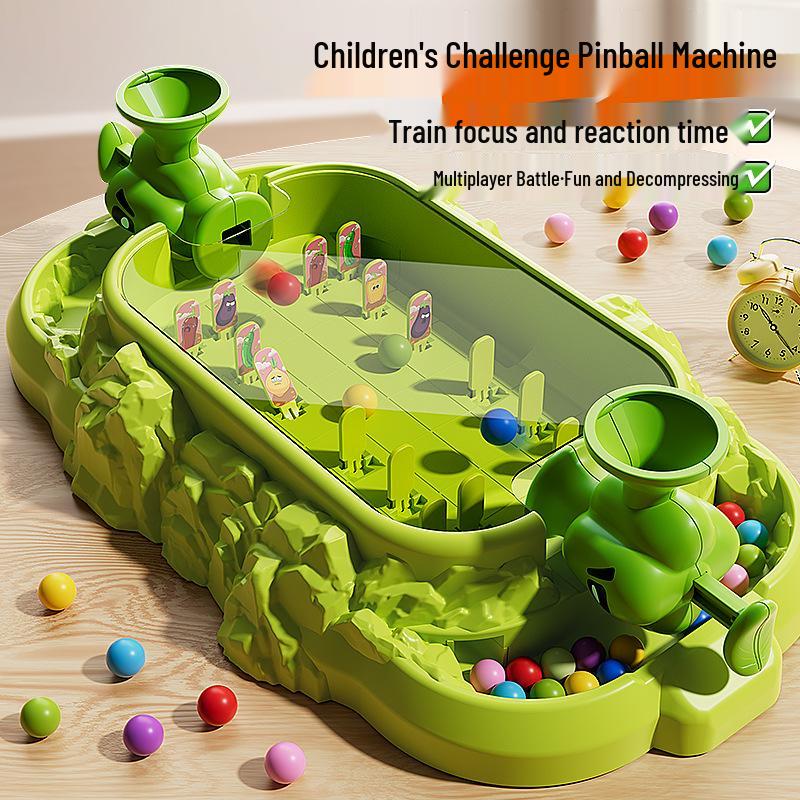 Children's Educational Pinball Shooter Game - Double Player Desktop Toy for Parent-Child Interaction