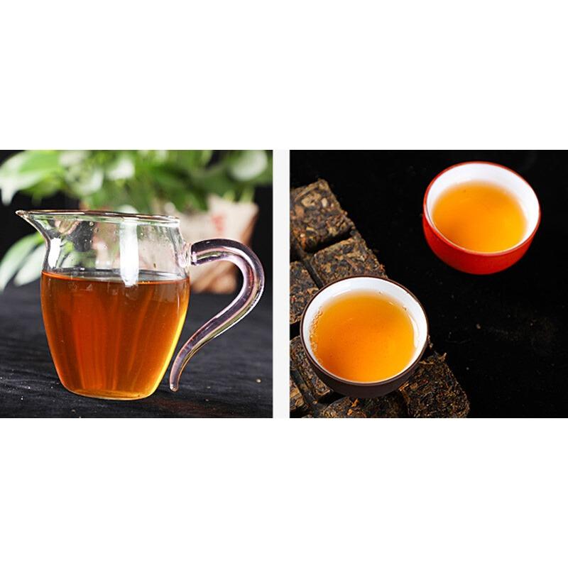 HE ZHUANG CHA China Anhua Baishaxi Instant Dunkler Tee Shortcut Ziegeltee 450g