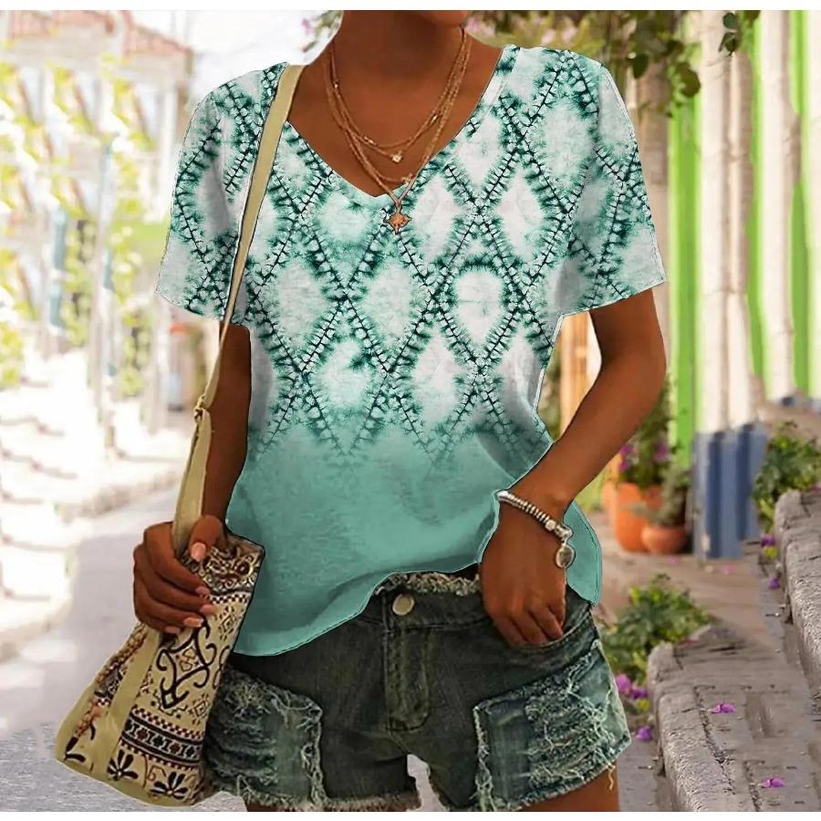 Винтажная лоскутная женская футболка — фото 14