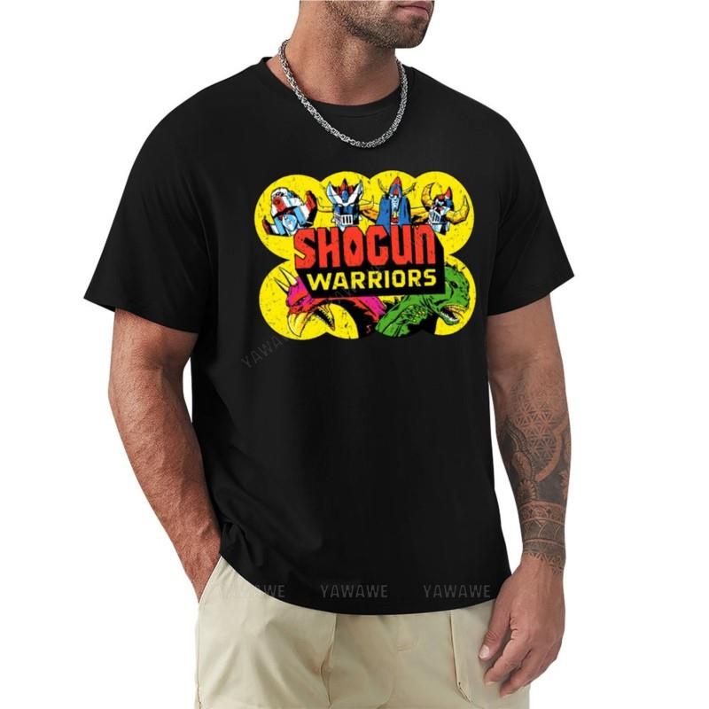 man summer for boys SHOGUN WARRIORS! korean fashion t-shirts man Short black t-shirts for men summer men