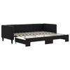 VidaXL Lit de jour avec lit gigogne noir 80x200 cm tissu 3196575
