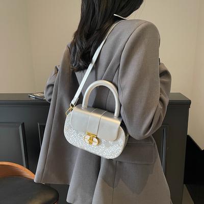 Bolso retro premium para mujer 2025 nueva moda versátil portátil bolso cuadrado pequeño exquisito bolso de hombro bandolera