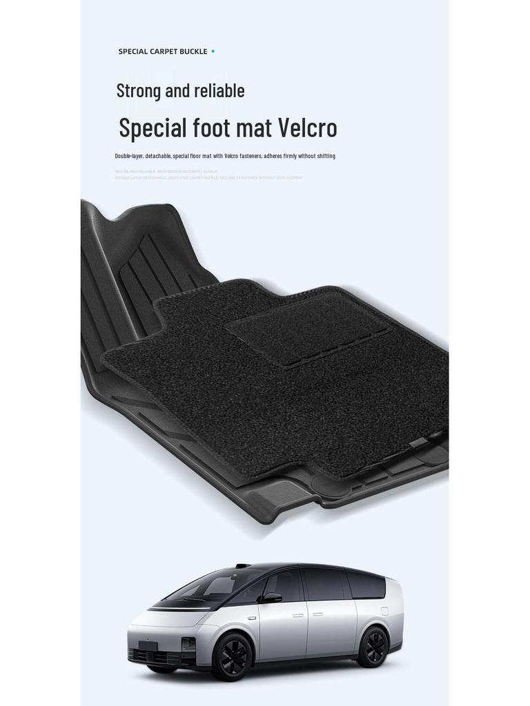 Eco-Friendly TPE Floor Mats for 2024-2025 Li Auto MEGA Car, Vehicle-Specific and Trunk Mats.