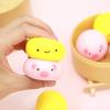 1/3Pcs Steamed Bun Toy with Steamer Pig Chick Panda Bunny Bun Squeeze Toy Slow Rebound Simulated Dumpling Stress Ball Office Desk Relaxation Tool