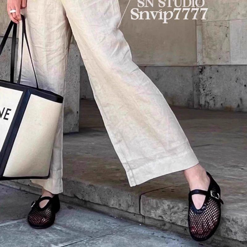 

Полые балетки женские на плоской подошве с ремешком-пряжкой с металлической сеткой туфли Мэри Джейн женские нишевый дизайн одинарные туфли тренд 40 чёрный