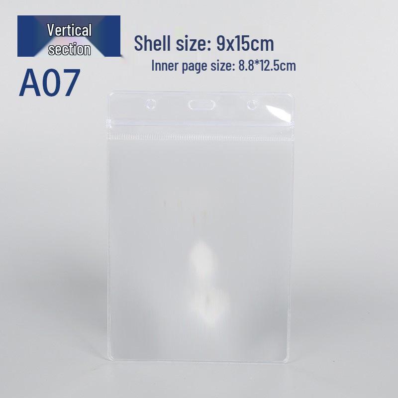 Large Transparent PVC ID Badge Holder with Lanyard for Work, Guest, Exhibition, and Conference