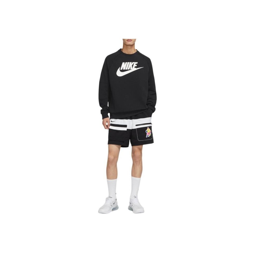 Nike Casual Sport Knit Crewneck Sweatshirt Men Tops Black DJ0349-010