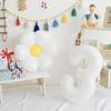 White Daisy Flower Foil Balloons with 32inch 0-9 Number Balloon Kids Birthday Party Decorations Baby Shower Air Globos INS Hot