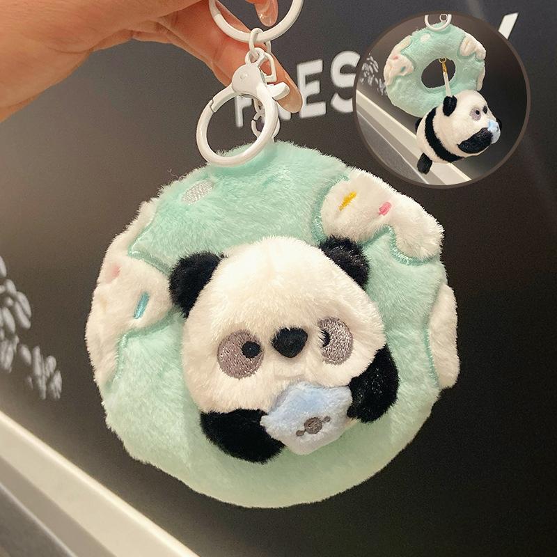 

Брелок-подвеска в виде плюшевого пончика с большими передними зубами, милый питомец, изысканная сумка-брелок-подвеска