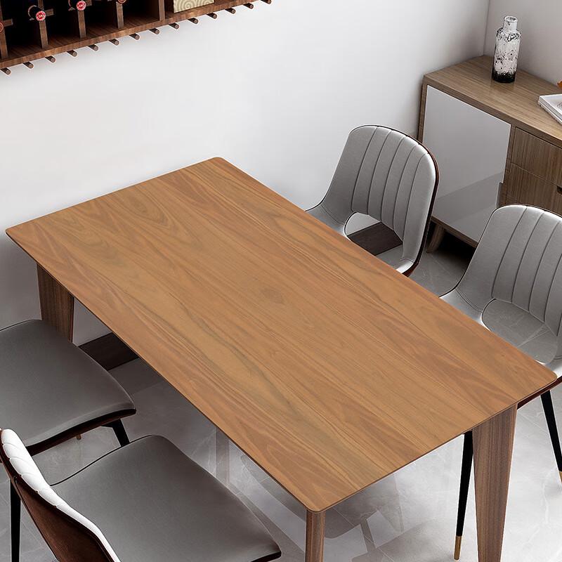 Simple Faux Wood Grain Leather Tablecloth