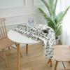 Cotton And Linen Round Tablecloth Elk And Green Christmas Tree Printed Dining Table Cloth For Home Garden Tea