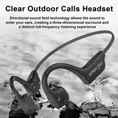 Open Ear Bone Conduction Headphones Clear Sound IPX5 Waterproof Noise Reduction Bluetooth-compatible Wireless Earphones