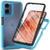 For Motorola Moto E14 4G/G24 4G/G04 4G/G04s 4G Case with PET Screen Film PC+TPU Phone Shell