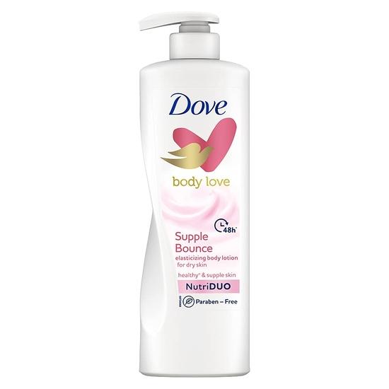 DOVE Body Love, Supple Bounce Body Lotion, 400 Ml , for Supple Healthy Skin, 48hrs Long-Lasting Moisturization, Paraben-Free, Plant Based Moisturizer