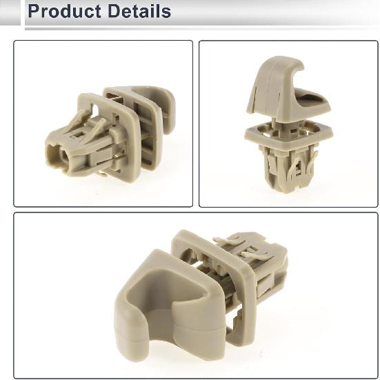 Sun Visor Holder Clip for Toyota Camry Highlander Corolla Prius RAV4 Solara Matrix Sun Visor Retainer Clip Hook No.74348-06030 Plastic 1 Pc Beige