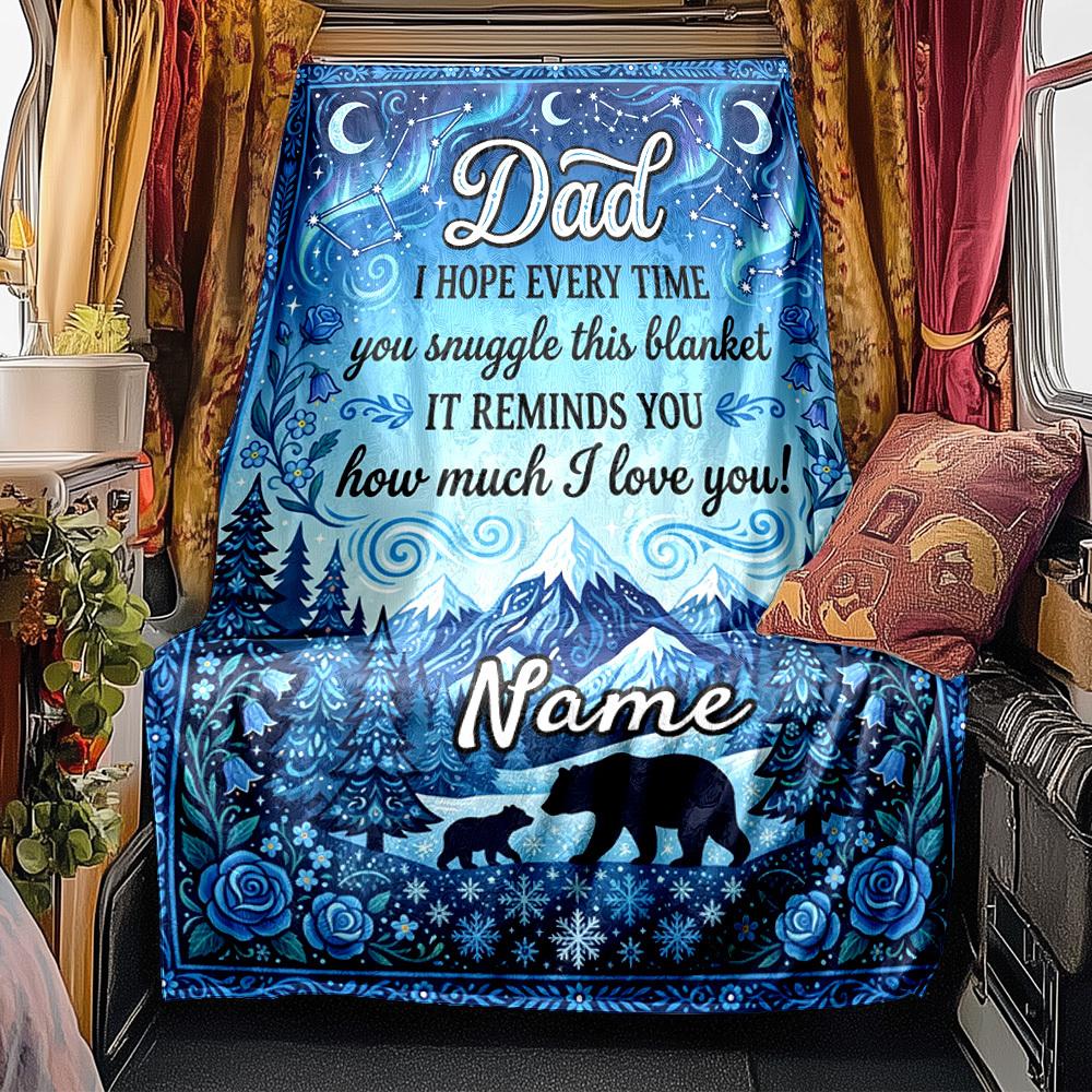 Father'S Day Thank You Dad Multipurpose Blanket Ultrasoft For Sofa Couch Office Bed Picnics Four Seasons Multipurpose Modern Style Suitable For