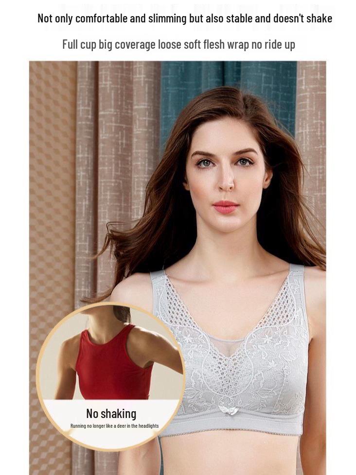 Kabelloser Ultra-Dünner Atmungsaktiver BH für Übergrößen