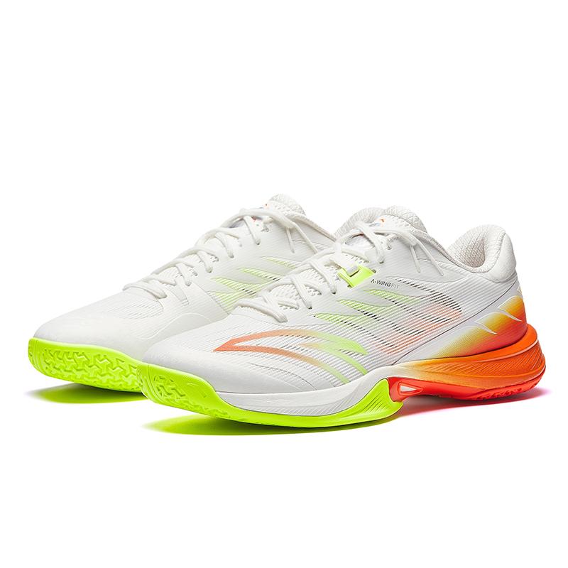 Anta Lightweight Comfortable Trendy Fashion Non-Slip Wear-Resistant Breathable Low-Top Badminton Shoes Men Sneaker White Orange Green 412510971-2