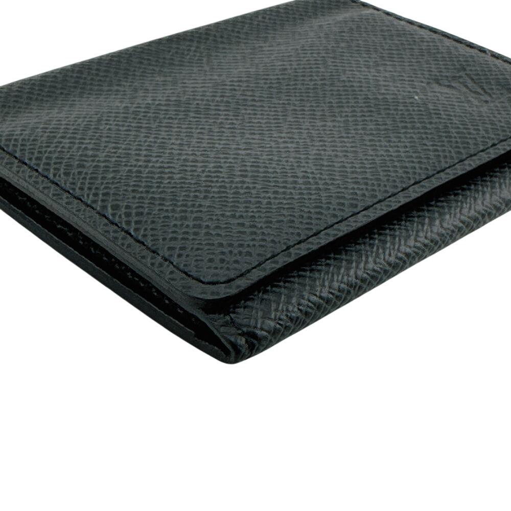 LOUIS VUITTON M30922 Taiga leather Anne Vert Cult De Visit Card Case black leather Used
