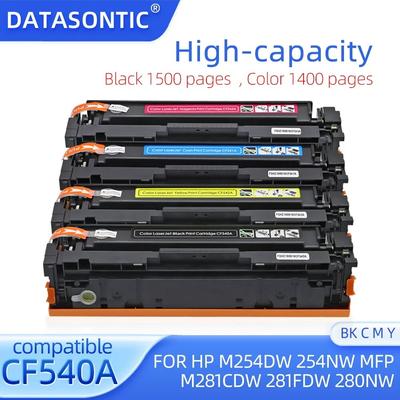 Cartucho de tóner compatible CF203A CF540A CF541A CF542A 543A para impresoras HP M254dw 254nw MFP M281cdw 281fdW 280nw.